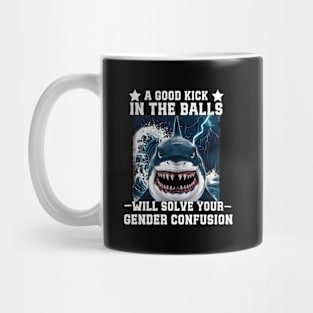 A Kick In The Balls Will Solve Your Gender Confusion Mug